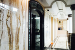 Coridor with Marble Feature Wall design
