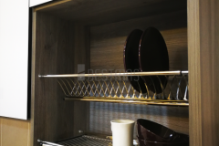 I-shape 5G Glass Door and Dish Rack Kitchen Cabinet design